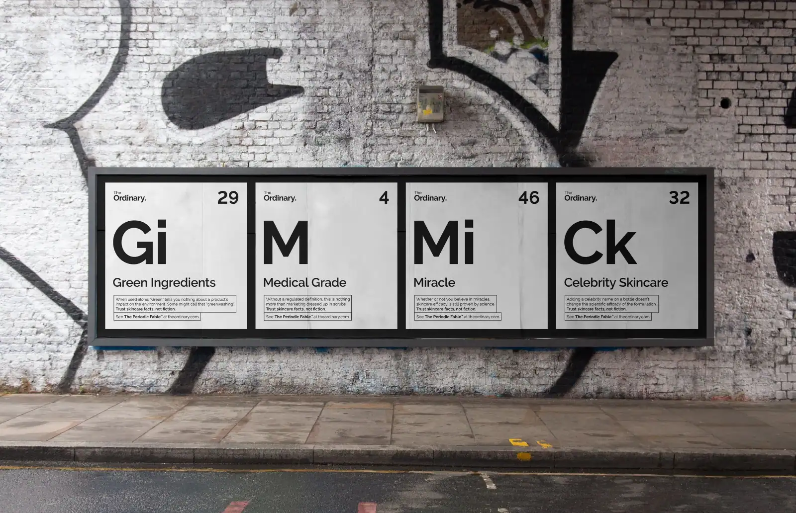 Adaptación de The Periodic Fable para un mural en una pared exterior